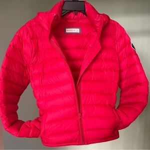 Preowned Abercrombie & Fitch Lightweight Women's Puffer Jacket Bright Red Sz L